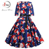 Elegant A-line Christmas Dress Women Autumn Winter Vintage Casual Half Sleeve Slim Midi Party Dresses Robe Femme Vestidos - MARC SHERL