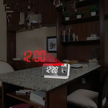 New 3D Projection Alarm Clock LED Mirror - MARC SHERL