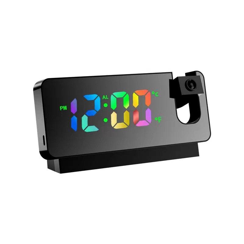 New 3D Projection Alarm Clock LED Mirror - MARC SHERL