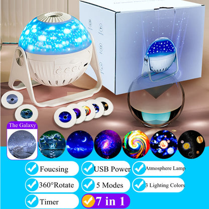 NEW Galaxy Projector 7 in 1 Planetarium Projector Night Light - MARC SHERL