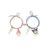 2pcs Elastic Rope Paired Bracelet Magnetic Couple Charms Pendant Bracelet Friendship Fashion Jewelry Accessories Valentine's Day