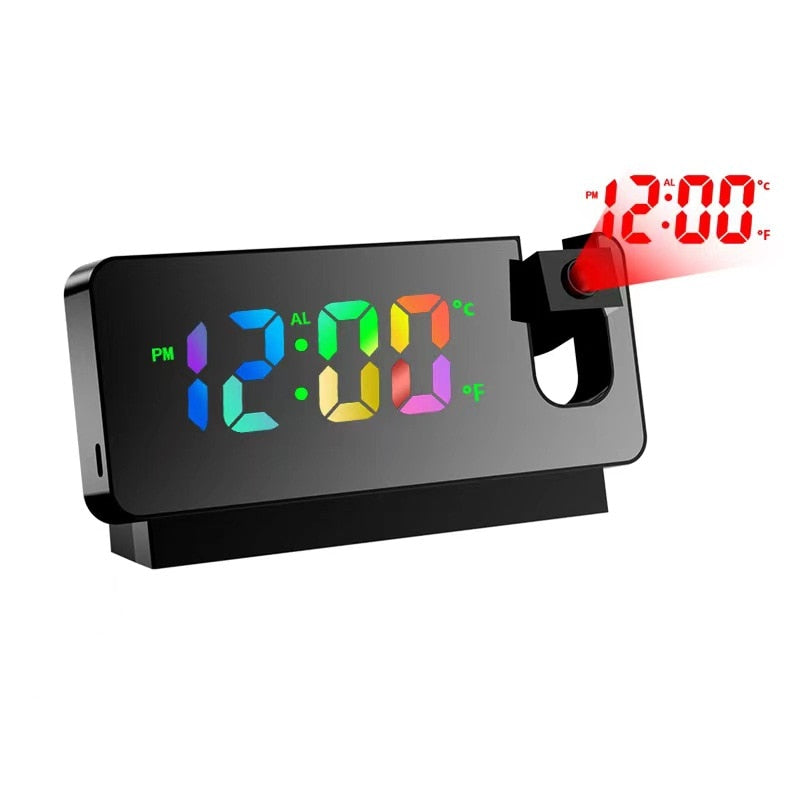 New 3D Projection Alarm Clock LED Mirror - MARC SHERL
