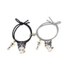 2pcs Elastic Rope Paired Bracelet Magnetic Couple Charms Pendant Bracelet Friendship Fashion Jewelry Accessories Valentine's Day
