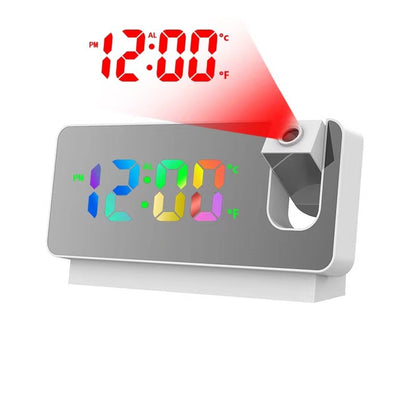 New 3D Projection Alarm Clock LED Mirror - MARC SHERL