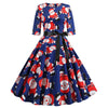 Elegant A-line Christmas Dress Women Autumn Winter Vintage Casual Half Sleeve Slim Midi Party Dresses Robe Femme Vestidos - MARC SHERL